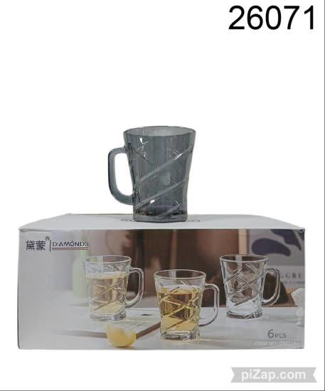 Imagen de TAZA DE VIDRIO LABRADO 10*8CM X UNIDAD 3.26